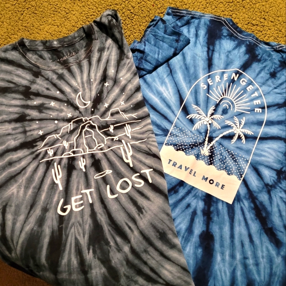 Set of 2 Tie dye t-shirts by Serengetee XL